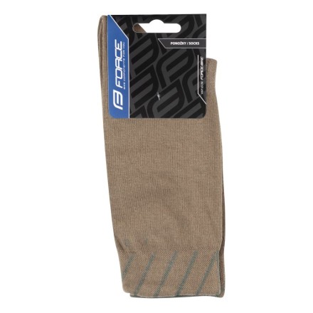 ponožky FORCE MARK, hnědé L-XL/42-46