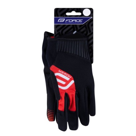 rukavice FORCE MTB POWER, černo-červené XXL