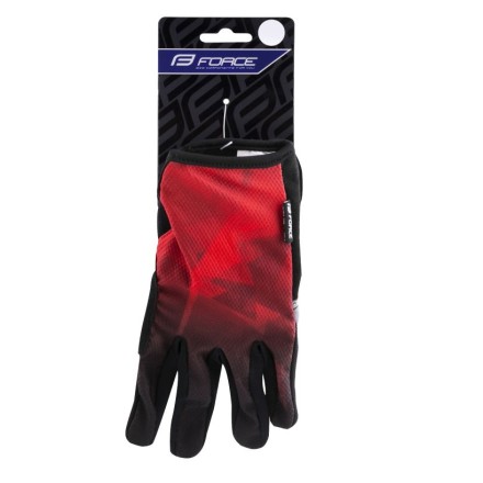 rukavice FORCE MTB CORE letní, červené XL