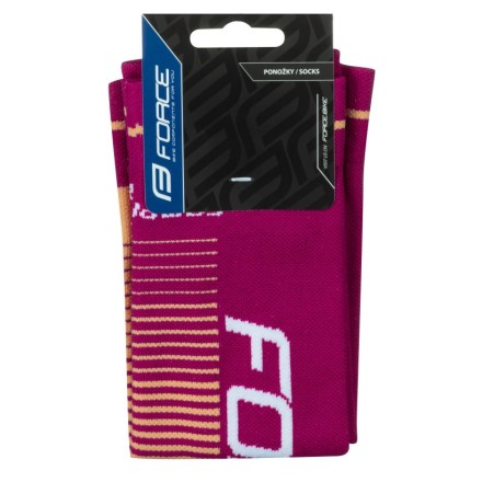 návleky na nohy F COMPRESS, fialovo-meruňkové L-XL