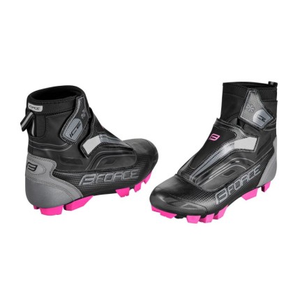 tretry zimní FORCE MTB ICE21 LADY, černo-růž 38