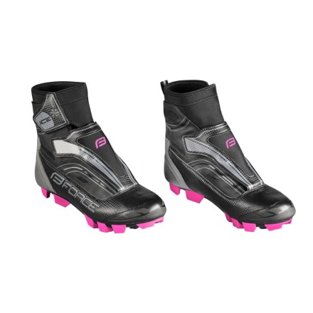 tretry zimní FORCE MTB ICE21 LADY, černo-růž 42