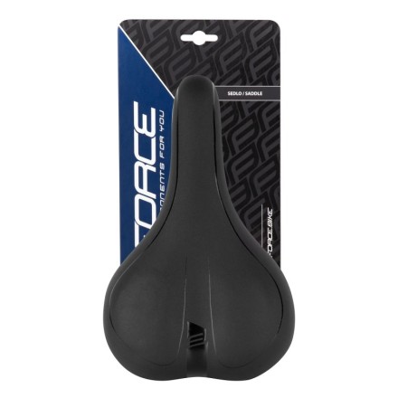 sedlo FORCE COMFORT GEL pánské turistické, černé
