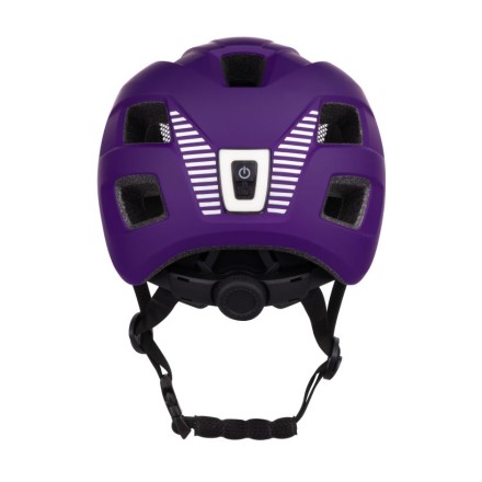 přilba FORCE ZEBU s blikačkou, fialová L-XL
