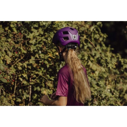 přilba FORCE ZEBU s blikačkou, fialová L-XL