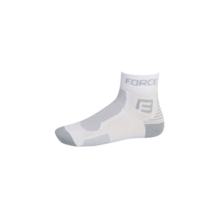 ponožky FORCE 1, bílo-šedé L - XL