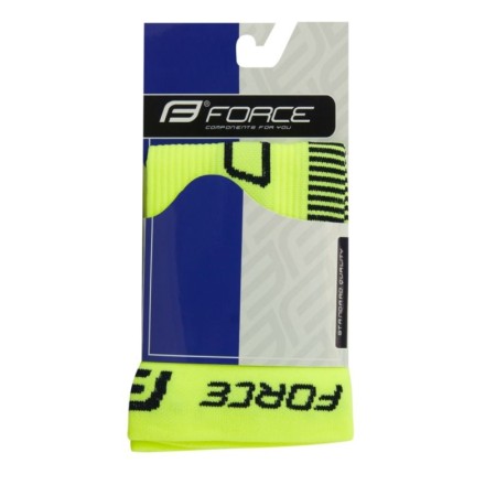 ponožky-kompresní návleky FORCE, fluo-cerná L-XL