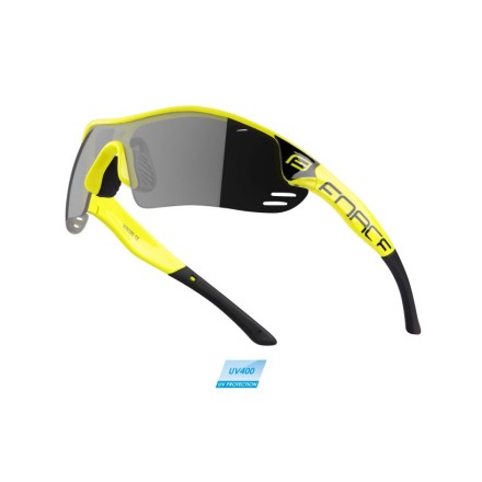 brýle FORCE RACE PRO fluo, cerná laser skla