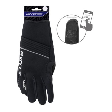 rukavice neoprén FORCE NEO, černé L