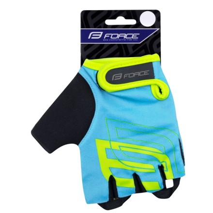 rukavice FORCE SPORT, modro-fluo M