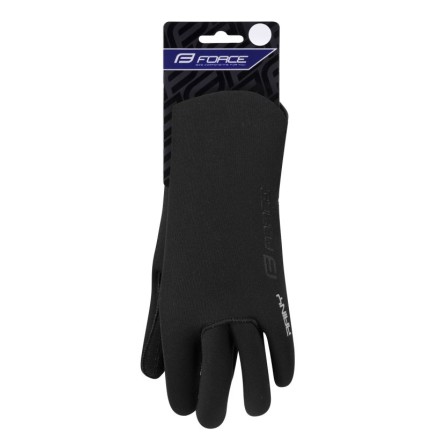 rukavice neoprénové FORCE RAINY, černé L