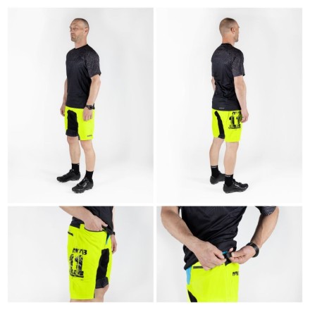 kraťasy F MTB-11 odnímatelná vložka, fluo XS
