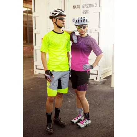 kraťasy F STORM, odnímatelná vložka, šedo-fluo M