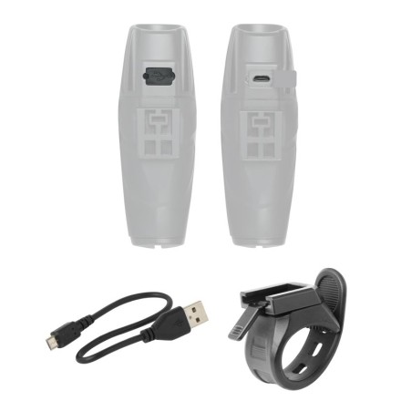 světlo přední FORCE SHARK 700LM USB, černé
