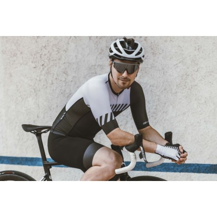 rukavice FORCE LINE bez zapínání, bílo-černé XL