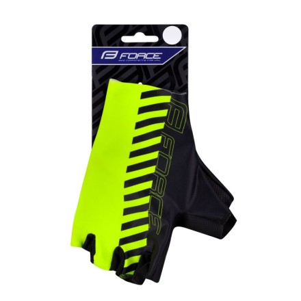 rukavice FORCE LINE bez zapínání, fluo-černé L