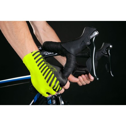 rukavice FORCE LINE bez zapínání, fluo-černé XL