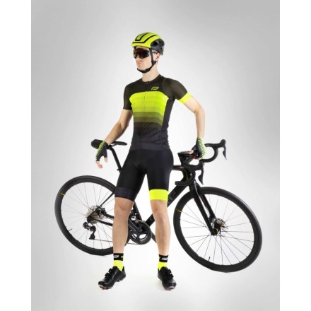 kraťasy F FASHION se šráky a vložkou,črn-fluo XS