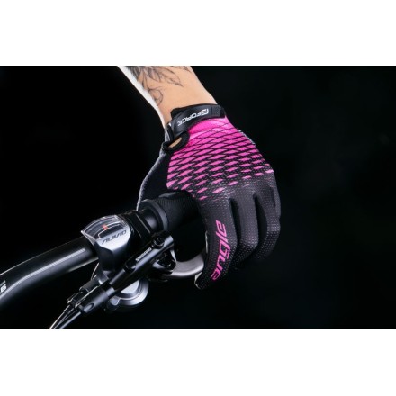 rukavice FORCE MTB ANGLE letní, růžovo-černé L