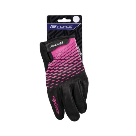 rukavice FORCE MTB ANGLE letní, růžovo-černé XL