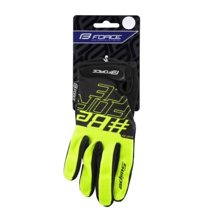 rukavice FORCE MTB SWIPE letní,černo-fluo XXL