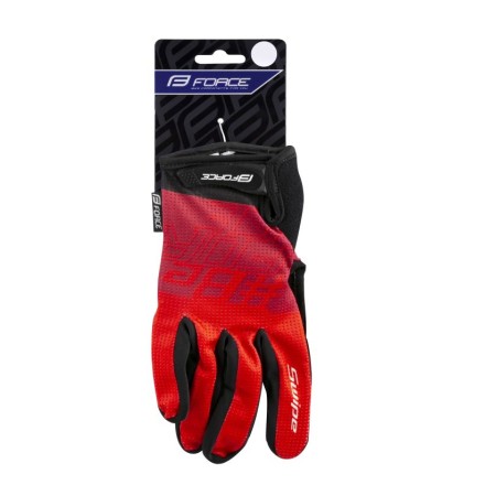 rukavice FORCE MTB SWIPE letní,červené M