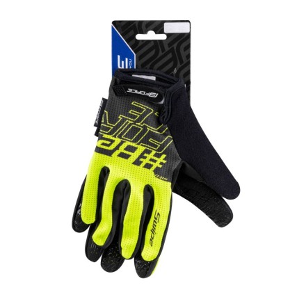 rukavice FORCE KID MTB SWIPE letní,černo-fluo M