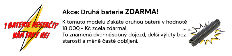 Akce – druhá baterie zdarma k elektrokolu